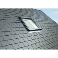 Raccord de toiture pour fenêtre ROTO Q avec bloc isolant, ardoises à noquets - 55 cm x 98