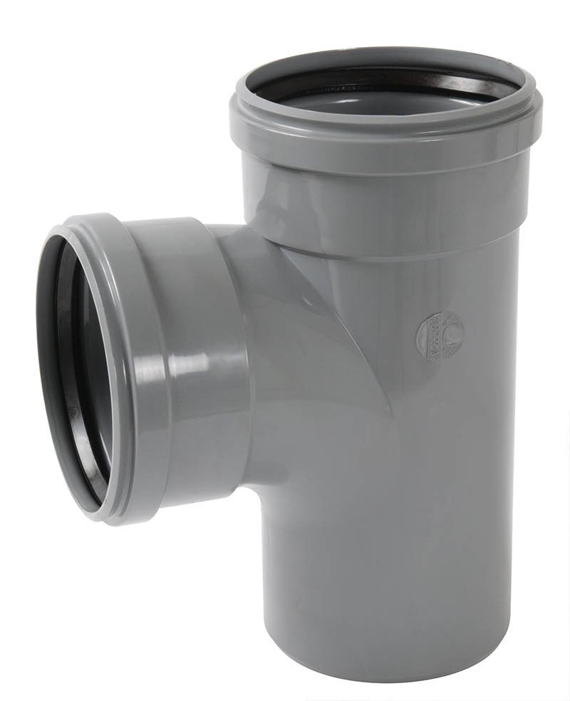 Embranchement PVC assainissement F-F, 87°, Ø160/110 mm, CR4