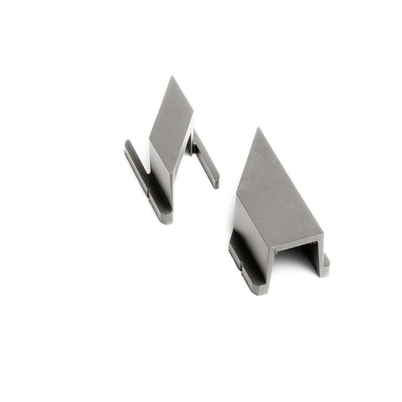 Entretoises pour pose de lames de clôture persienne CC gris quartz, sachet de 24 pièces