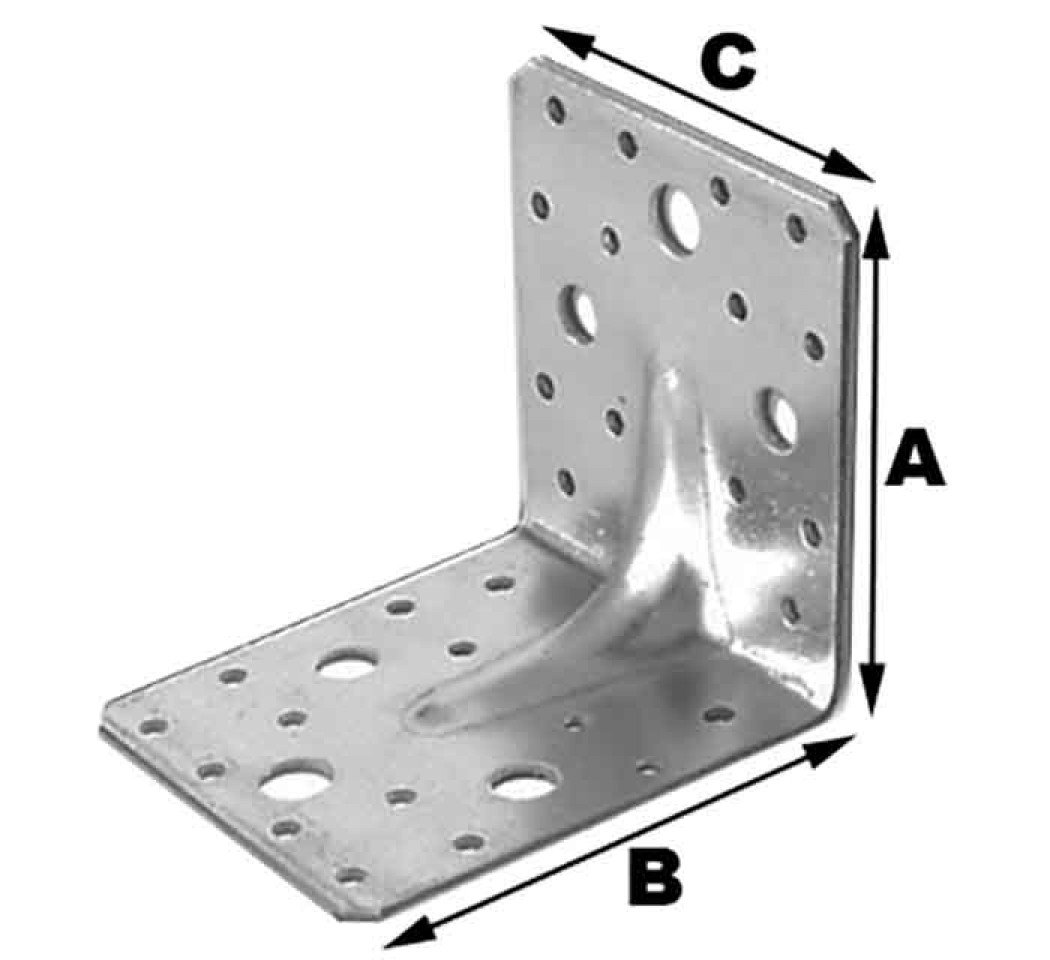 Equerre renforcée, 170 mm x 110 mm x 95 mm