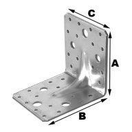 Equerre renforcée, 170 mm x 110 mm x 95 mm