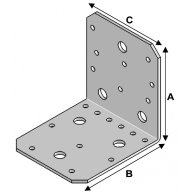 Equerre sans renforts, 105 mm x 105 mm x 90 mm