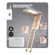 Escalier escamotable LWKomfort, haut. 305 cm x 60 cm x 130 cm