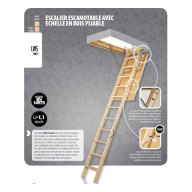 Escalier escamotable LWS, haut. 280 cm x 60 cm x 120 cm