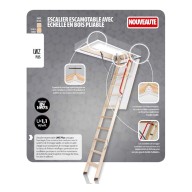 Escalier escamotable LWZ Plus, haut. 280 cm, 70 cm x 140 cm