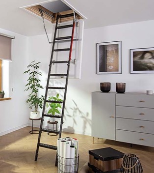 Vignette Escalier escamotable LME EnergyEfficient haut. 280 cm, 60 cm x 120 cm