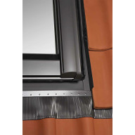 Raccord de toiture pour fenêtre Designo avec bloc isolant, pour tuiles mécaniques, pose encastrée - 54 cm x 78 cm