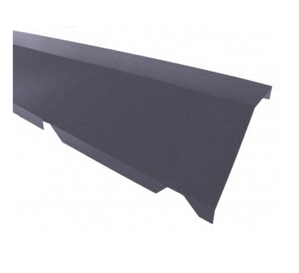 Faîtière crantée sur mur Gris (RAL7016)