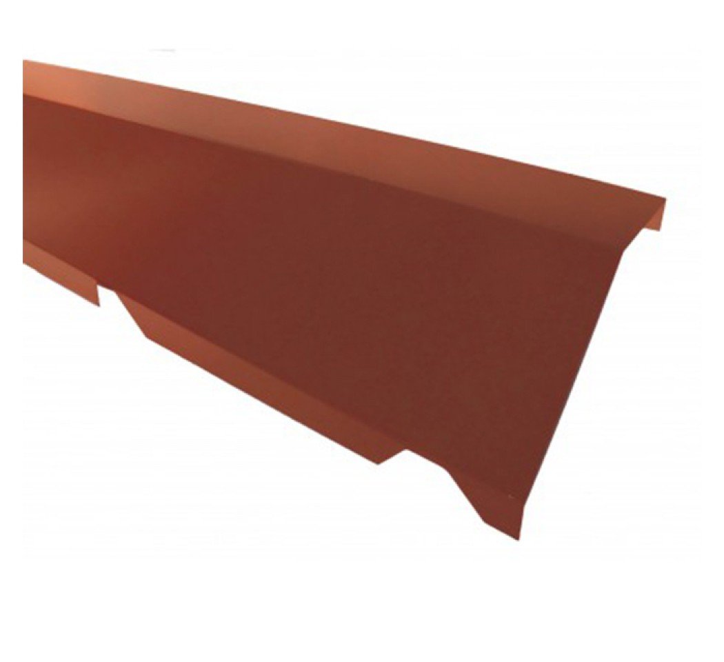 Faîtière crantée sur mur Rouge (RAL8012)