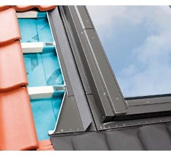 Raccord EHV-AT-THERMO 94 cm x 255 cm, tuile ondulée, isolation renforcée - 94 cm x 255 cm