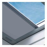 Store occultant manuel pour fenêtre toit plat, Gris foncé (n.265) - 120 cm x 120 cm
