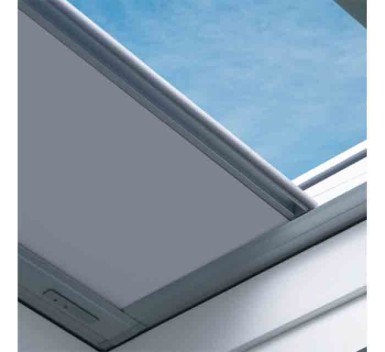 Vignette Store occultant manuel pour fenêtre toit plat, Blanc (n.255) - 90 cm x 120 cm
