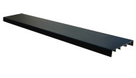 Couvre-mur alu plat noir 9005 sablé 22 x 210 cm