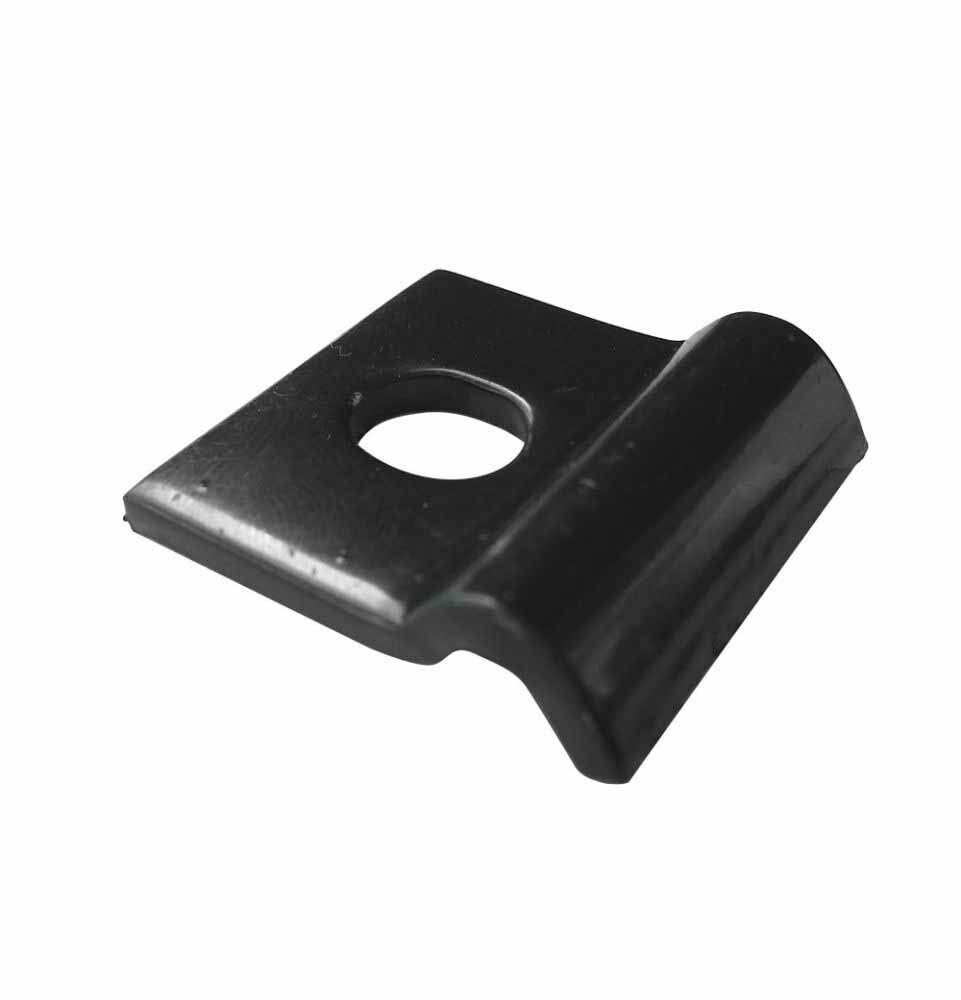 Fixation murale grise pour grillage rigide