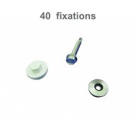Kit de fixation RAL 9010 blanc pour plaques sur profils porteurs