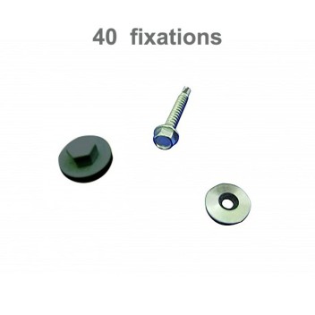 Vignette Kit de fixation RAL 7016 anthracite pour plaques sur profils porteurs