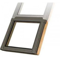 Fenêtre fixe pour verrière plane, bois naturel - 94 cm x 95 cm