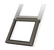 Fenêtre fixe pour verrière plane, bois acrylique blanc - 114 cm x 92 cm