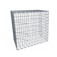 Gabion, longueur 100cm x 100cm(H) x 70(L), assemblage agrafes, mailles 5 x 10 cm, grilles non visibles mailles 10 x 10 cm Ø4mm