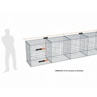 Kit gabion 30 m de longueur, 100cm (H) x 70cm (L), pour clôture, assemblage spirales, mailles 5 x 10 cm, grilles non visibles mailles 10 x 10 cm