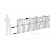Kit gabion 12 m de longueur,  120cm (H) x 20cm (L), pour clôture, assemblage agrafes, mailles 5 x 10 cm, grilles non visibles mailles 10 x 10 cm