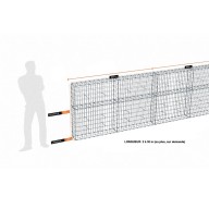 Kit gabion 30 m de longueur, 120cm (H) x 20cm (L), pour clôture, assemblage agrafes, mailles 5 x 10 cm, grilles non visibles mailles 10 x 10 cm