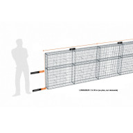 Kit gabion 28 m de longueur,  120cm (H) x 20cm (L), pour clôture, assemblage spirales, mailles 5 x 10 cm, grilles non visibles mailles 10 x 10 cm