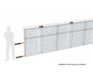 Kit gabion 10 m de longueur,  150cm (H) x 20cm (L), pour clôture, assemblage agrafes, mailles 5 x 10 cm, grilles non visibles mailles 10 x 10 cm