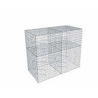 Kit gabion 2m de longueur, 170cm (H) x 100cm (L), pour clôture, assemblage agrafes, mailles 5 x 10 cm, grilles non visibles mailles 10 x 10 cm