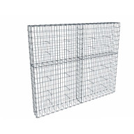 Kit gabion 2m de longueur,  170cm (H) x 20cm (L), pour clôture, assemblage agrafes, mailles 5 x 10 cm, grilles non visibles mailles 10 x 10 cm