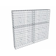Kit gabion 2m de longueur, 170cm (H) x 20cm (L), pour clôture, assemblage agrafes, mailles 5 x 10 cm, grilles non visibles mailles 10 x 10 cm