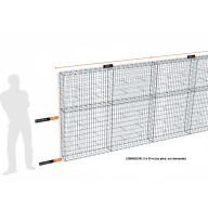 Kit gabion 18 m de longueur,  170cm (H) x 20cm (L), pour clôture, assemblage agrafes, mailles 5 x 10 cm, grilles non visibles mailles 10 x 10 cm