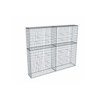 Kit gabion 2m de longueur, 170cm (H) x 30cm (L), pour clôture, assemblage spirales, mailles 5 x 10 cm, grilles non visibles mailles 10 x 10 cm