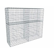 Kit gabion 2m de longueur, 170cm (H) x 50cm (L), pour clôture, assemblage agrafes, mailles 5 x 10 cm, grilles non visibles mailles 10 x 10 cm