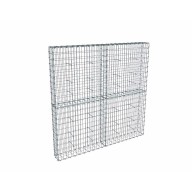 Kit gabion 2m de longueur, 200cm (H) x 20cm (L), pour clôture, assemblage agrafes, mailles 5 x 10 cm, grilles non visibles mailles 10 x 10 cm