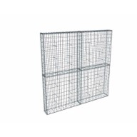 Kit gabion 2m de longueur, 200cm (H) x 20cm (L), pour clôture, assemblage spirales, mailles 5 x 10 cm, grilles non visibles mailles 10 x 10 cm