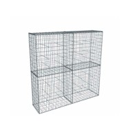 Kit gabion 2m de longueur, 200cm (H) x 50cm (L), pour clôture, assemblage spirales, mailles 5 x 10 cm, grilles non visibles mailles 10 x 10 cm