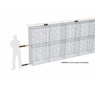 Kit gabion 30 m de longueur, 200cm (H) x 50cm (L), pour clôture, assemblage agrafes, mailles 5 x 10 cm, grilles non visibles mailles 10 x 10 cm