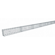 Kit gabion 22 m de longueur,  30cm (H) x 20cm (L), pour clôture, assemblage agrafes, mailles 5 x 10 cm, grilles non visibles mailles 10 x 10 cm