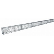 Kit gabion 4 m de longueur, 30cm (H) x 20cm (L), pour clôture, assemblage spirales, mailles 5 x 10 cm, grilles non visibles mailles 10 x 10 cm