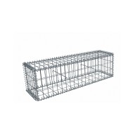 Gabion, longueur 100cm x 30cm(H) x 30(L), assemblage spirales, mailles 5 x 10 cm, grilles non visibles mailles 10 x 10 cm Ø4mm