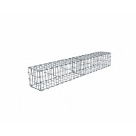 Kit gabion 2m de longueur,  30cm (H) x 30cm (L), pour clôture, assemblage agrafes, mailles 5 x 10 cm, grilles non visibles mailles 10 x 10 cm