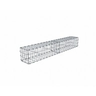 Kit gabion 2m de longueur, 30cm (H) x 30cm (L), pour clôture, assemblage agrafes, mailles 5 x 10 cm, grilles non visibles mailles 10 x 10 cm