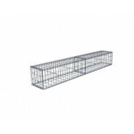 Kit gabion 2m de longueur, 30cm (H) x 30cm (L), pour clôture, assemblage spirales, mailles 5 x 10 cm, grilles non visibles mailles 10 x 10 cm