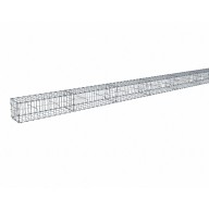 Kit gabion 30 m de longueur, 30cm (H) x 30cm (L), pour clôture, assemblage agrafes, mailles 5 x 10 cm, grilles non visibles mailles 10 x 10 cm