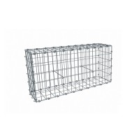 Gabion, longueur 100cm x 50cm(H) x 30(L), assemblage agrafes, mailles 5 x 10 cm, grilles non visibles mailles 10 x 10 cm Ø4mm