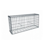 Gabion, longueur 100cm x 50cm(H) x 30(L), assemblage spirales, mailles 5 x 10 cm, grilles non visibles mailles 10 x 10 cm Ø4mm