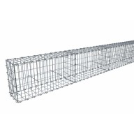 Kit gabion 30 m de longueur, 50cm (H) x 30cm (L), pour clôture, assemblage agrafes, mailles 5 x 10 cm, grilles non visibles mailles 10 x 10 cm