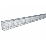 Kit gabion 18 m de longueur, 50cm (H) x 30cm (L), pour clôture, assemblage spirales, mailles 5 x 10 cm, grilles non visibles mailles 10 x 10 cm