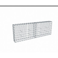 Kit gabion 2m de longueur,  70cm (H) x 20cm (L), pour clôture, assemblage agrafes, mailles 5 x 10 cm, grilles non visibles mailles 10 x 10 cm